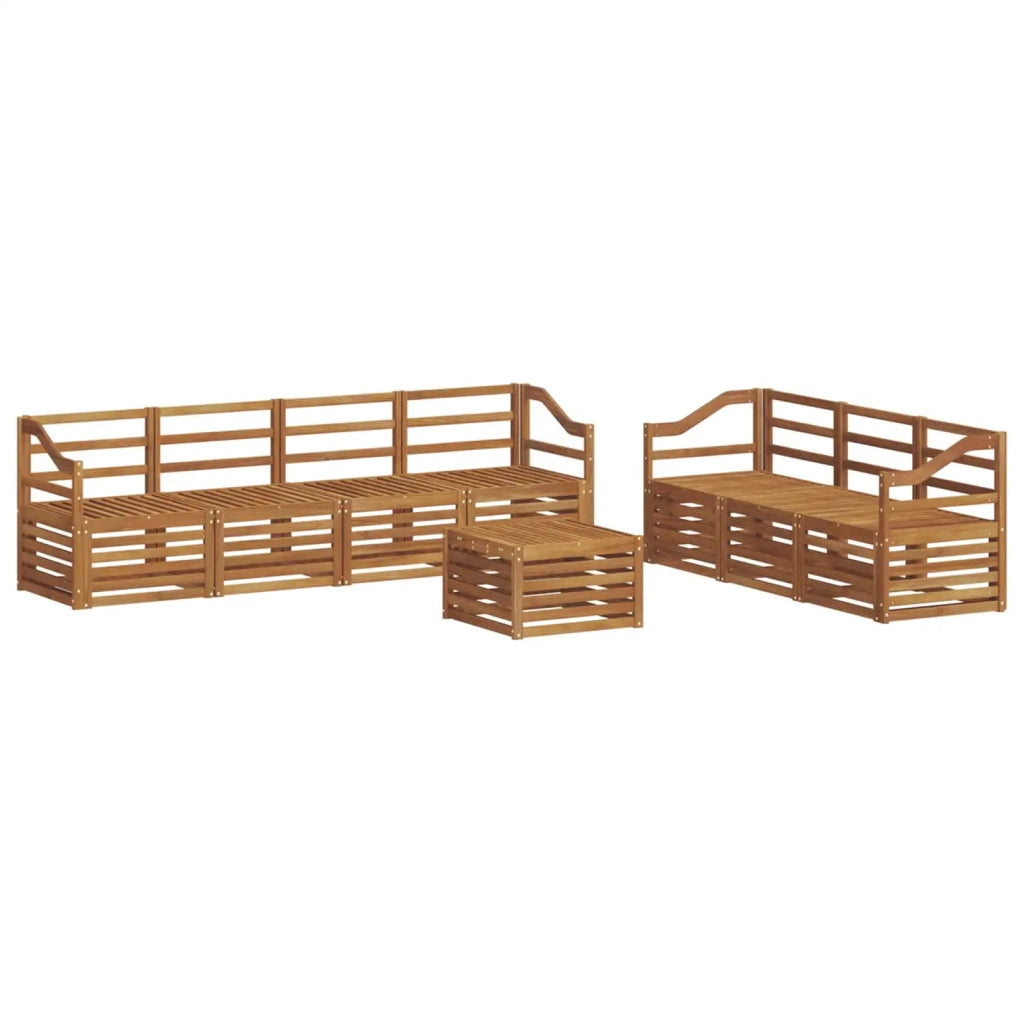 Set divani 8 pcs Naturale Legno di Acacia Massello 3374504