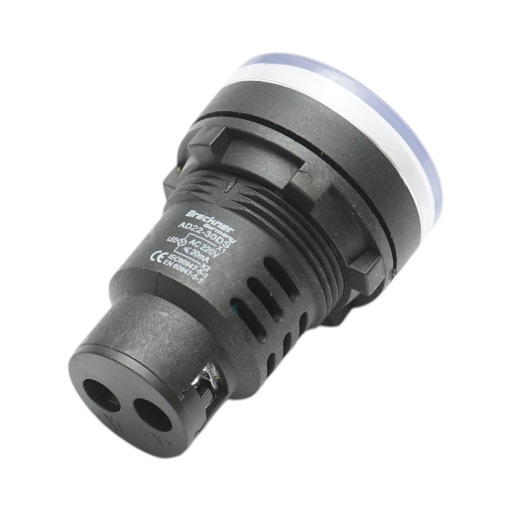 Indicatore di segnale LED bianco 220V AC 30mm Breckner Germany