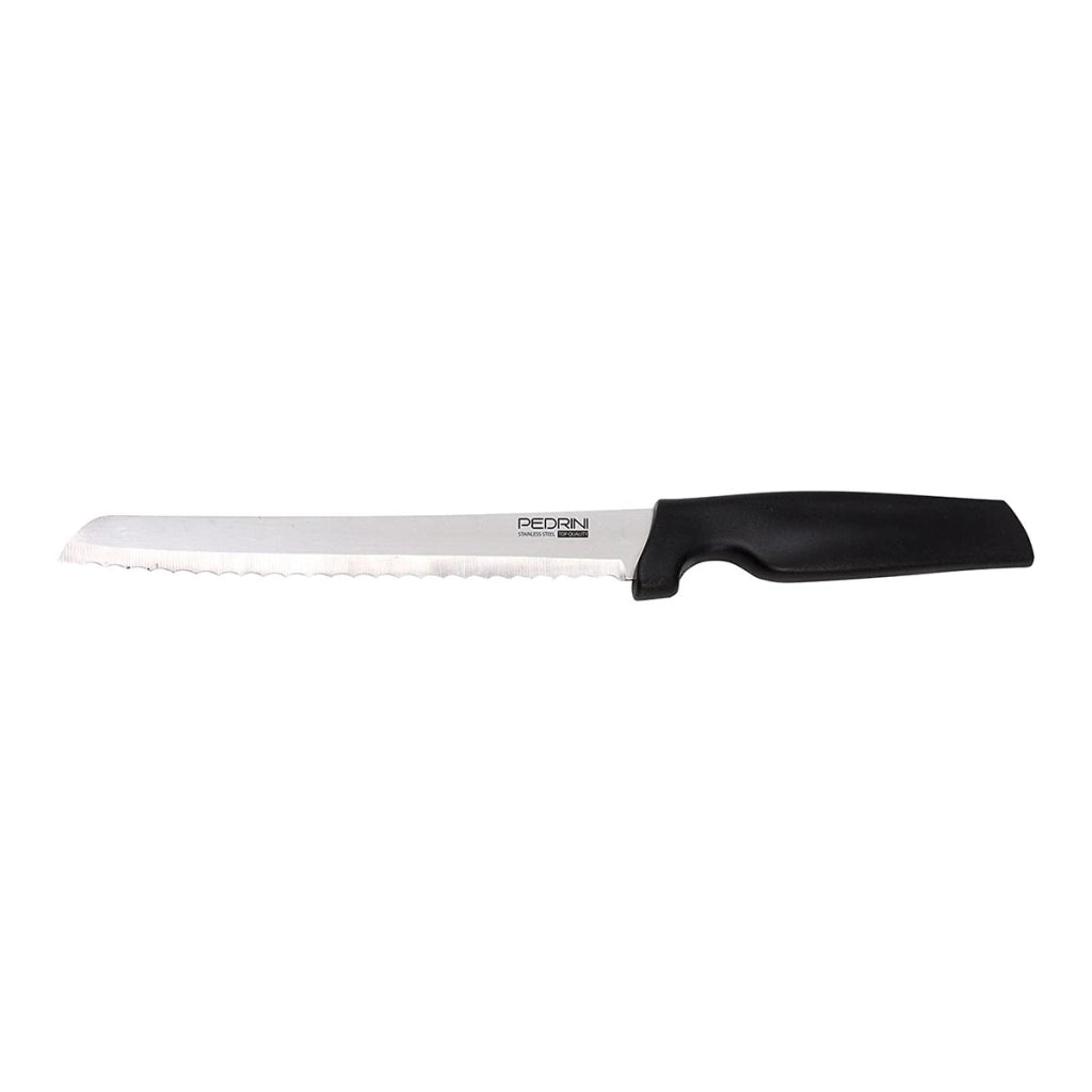 PEDRINI COLTELLO PER PANE IN ACCIAIO INOSSIDABILE NERO 32 X 7 X 2,5 CM