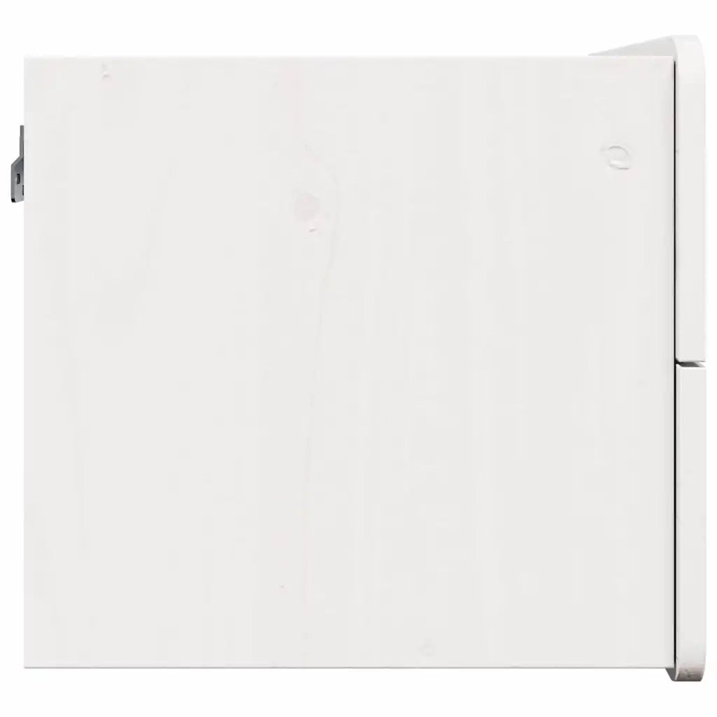 Comodino Bianco 39 x 34 x 33 cm Legno di pino massello 873507