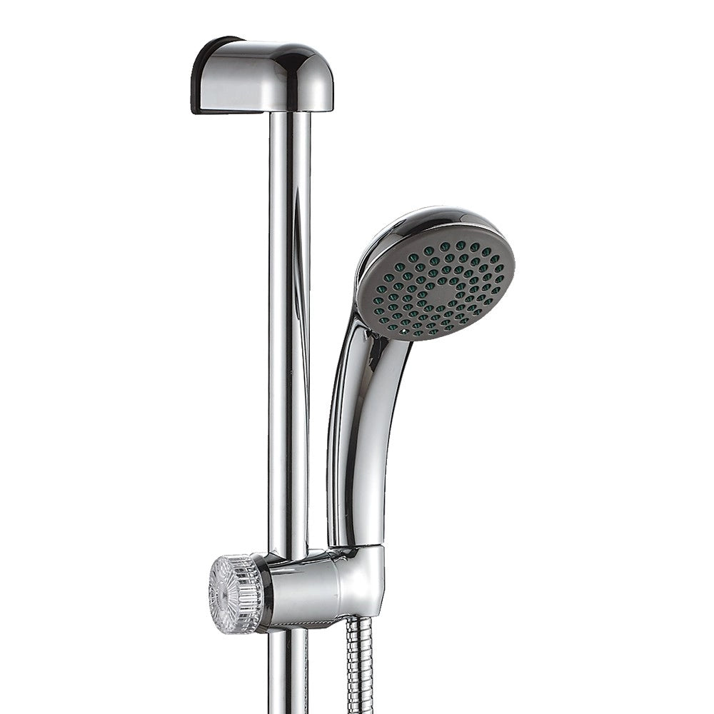 Set saliscendi cromato anticalcare con doccino a 1 getto - serie naxos