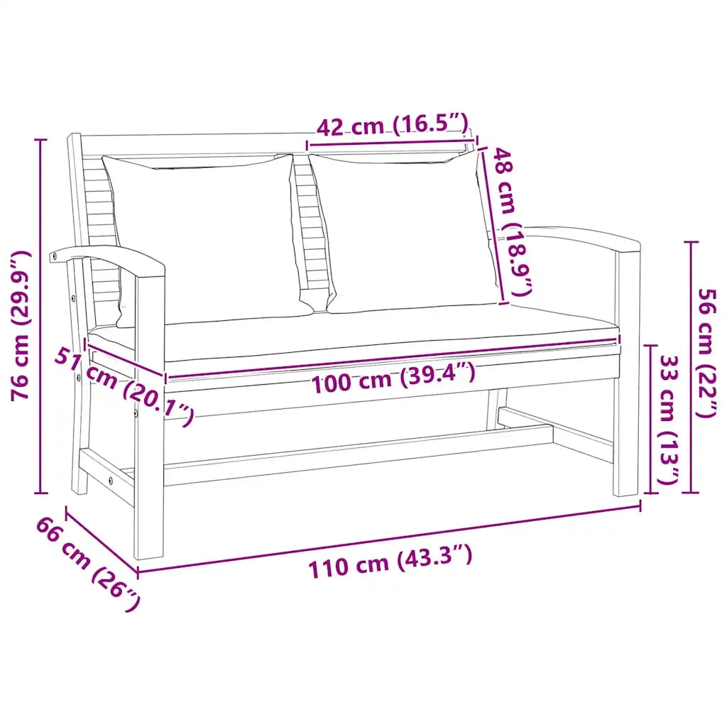 vidaXL Set Divano da Giardino 2 pcs Naturale Legno massello di teak