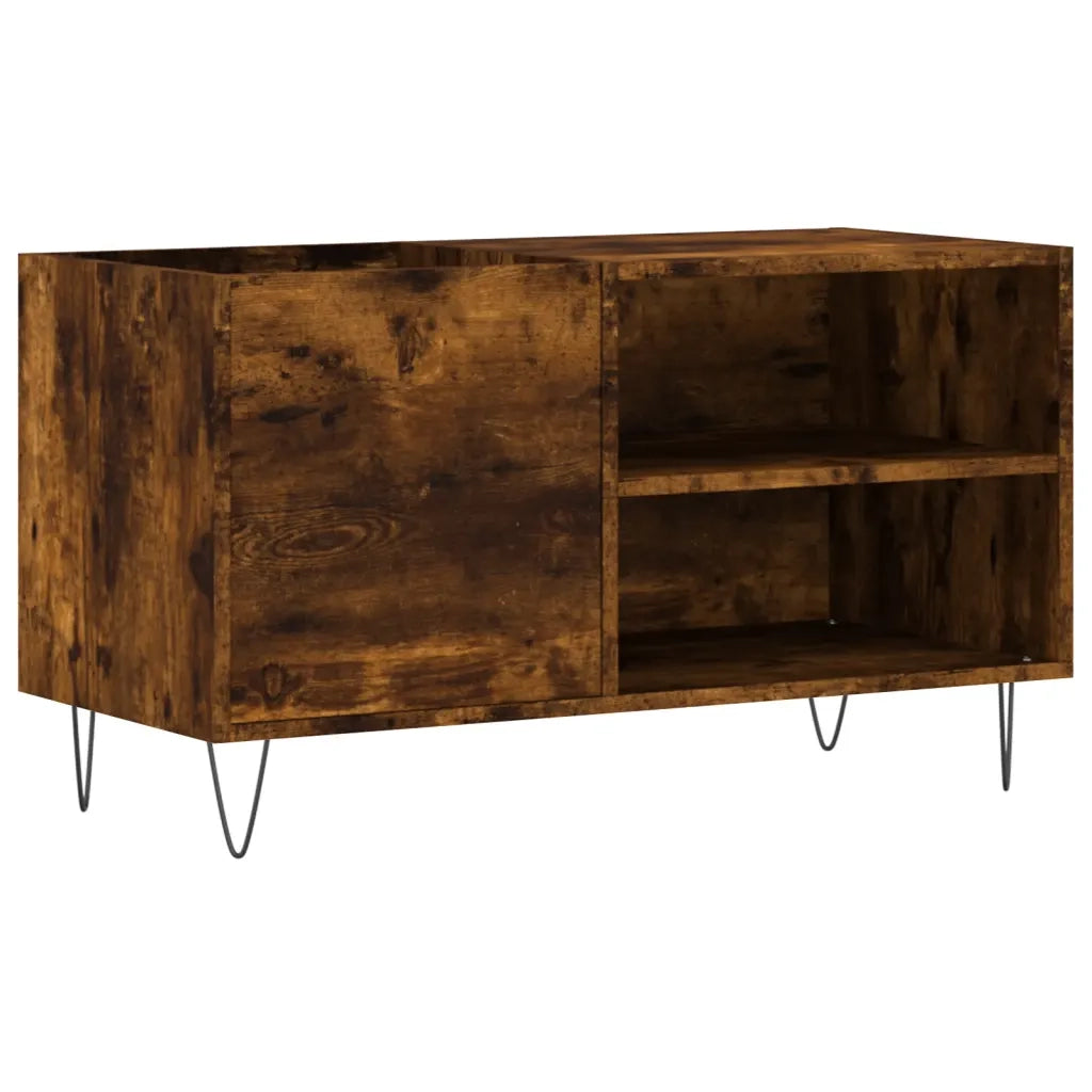 Mobile Porta Dischi Rovere Fumo 85x38x48 cm Legno Multistratocod mxl 82116