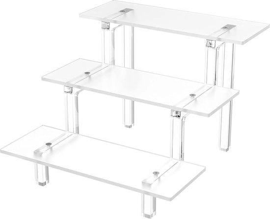 Scaffale in Acrilico, Stand per Profumi, Organizzatore per Profumi, 24CM Scaffale in Acrilico Elevatore per Cupcake, Dessert, Profumi, Rossetti, Smalti, Condimenti