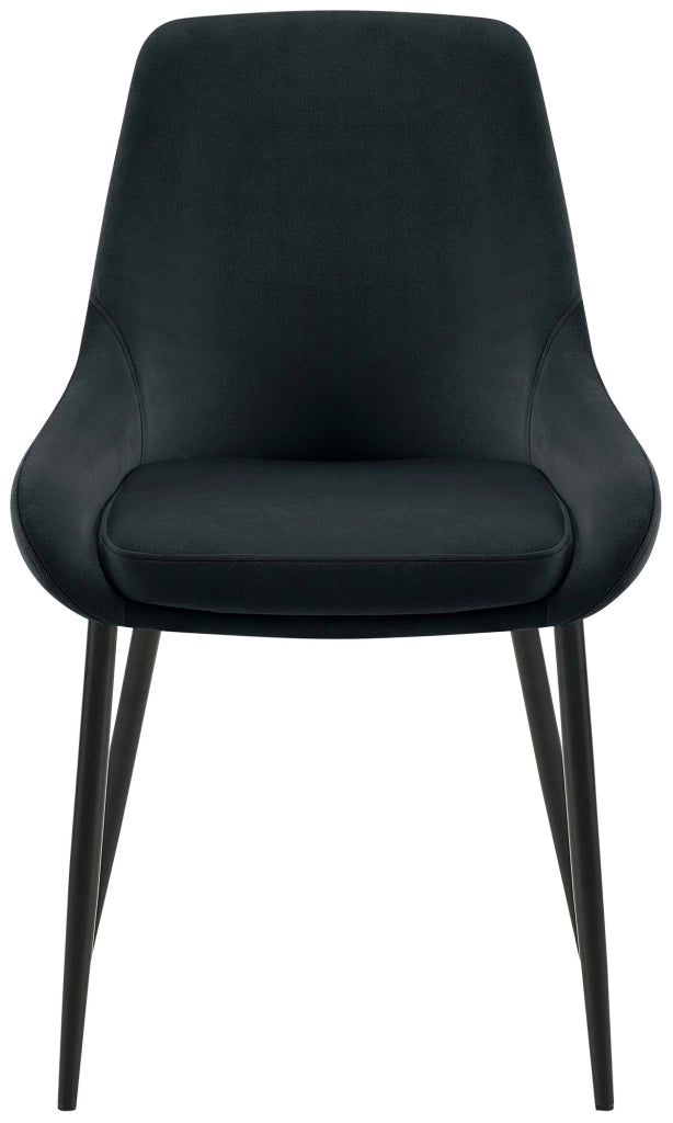 Set di 2 sedie per sala da pranzo Elmira velluto nero 7