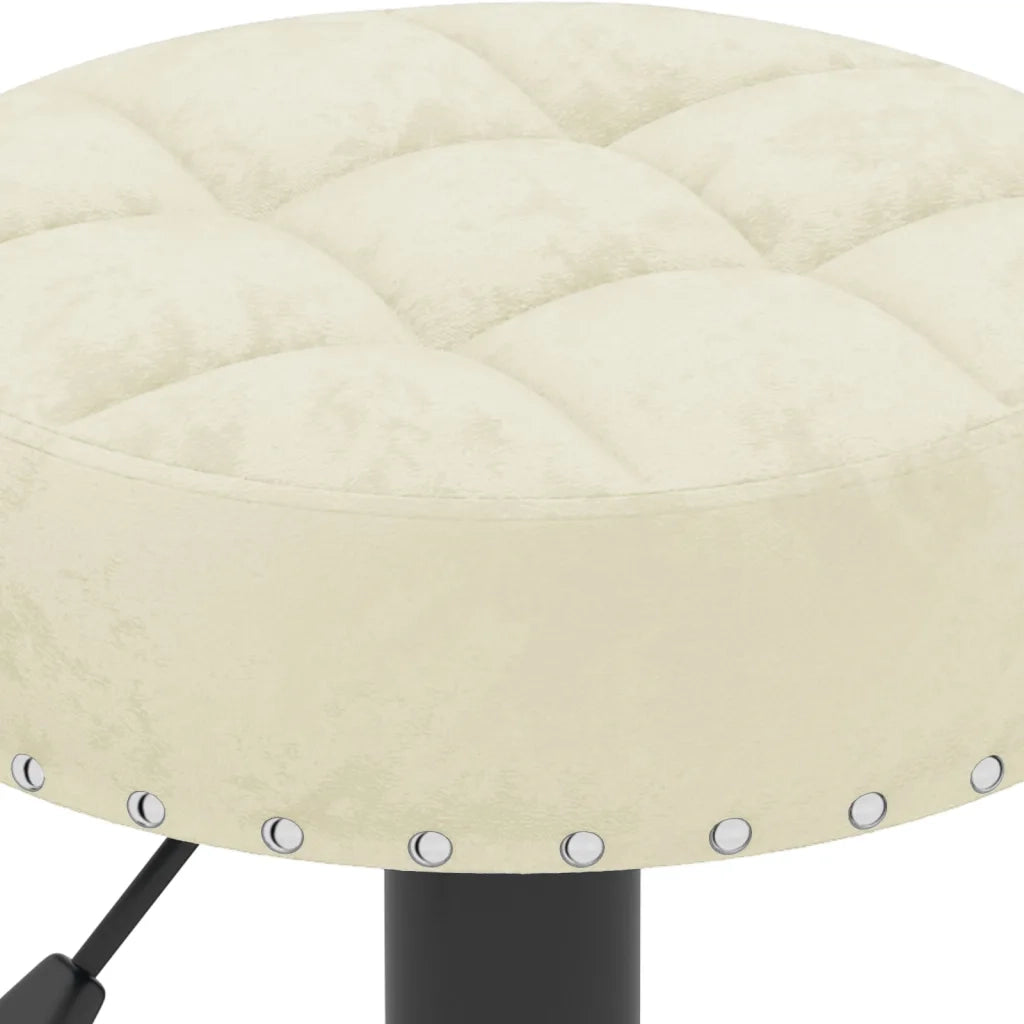 Sedie da Bar 2 pz Crema in Velluto 332994