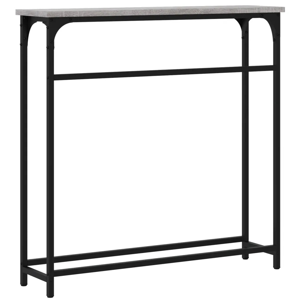 Tavolino Consolle-Tavolino da soggiorno-Tavolo Grigio Sonoma 75x19,5x75 cm Legno Multistrato