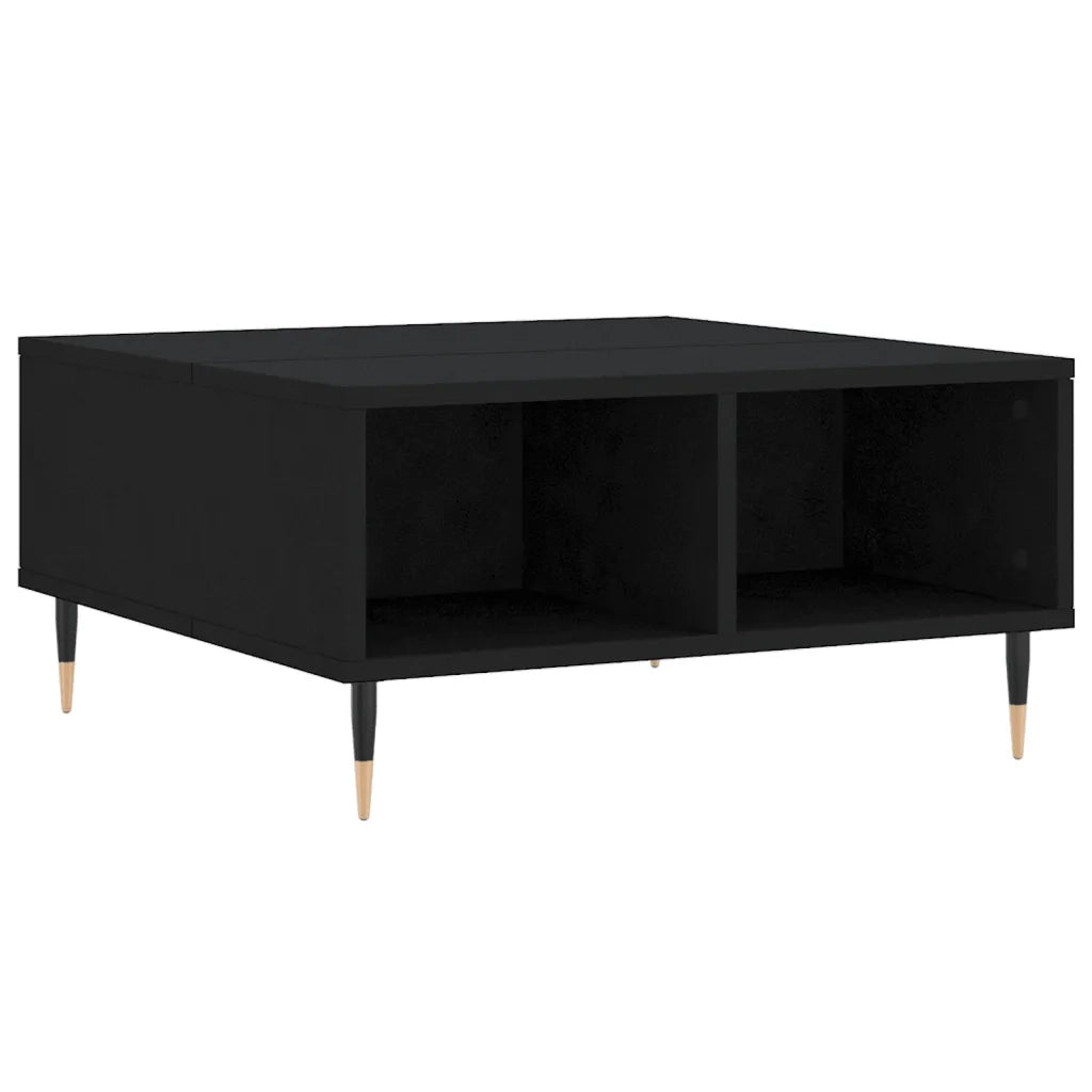 Tavolino da salotto | Tavolino da caff¨¨ | Tavolino da Soggiorno Nero 60x60x30 cm in Legno Multistrato