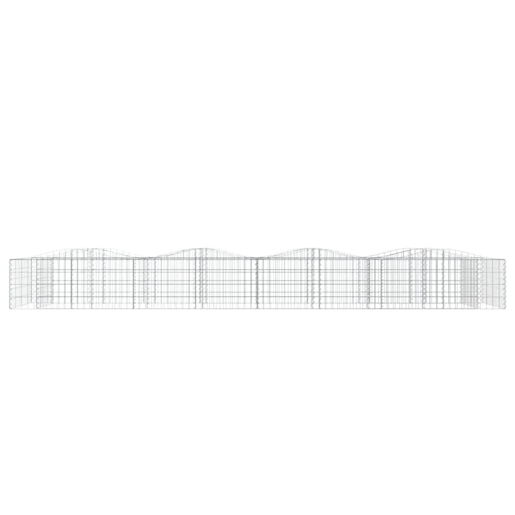 Gabbione ad arco rialzato 400 x 100 x 50 cm in ferro zincato Argento 02_0039935