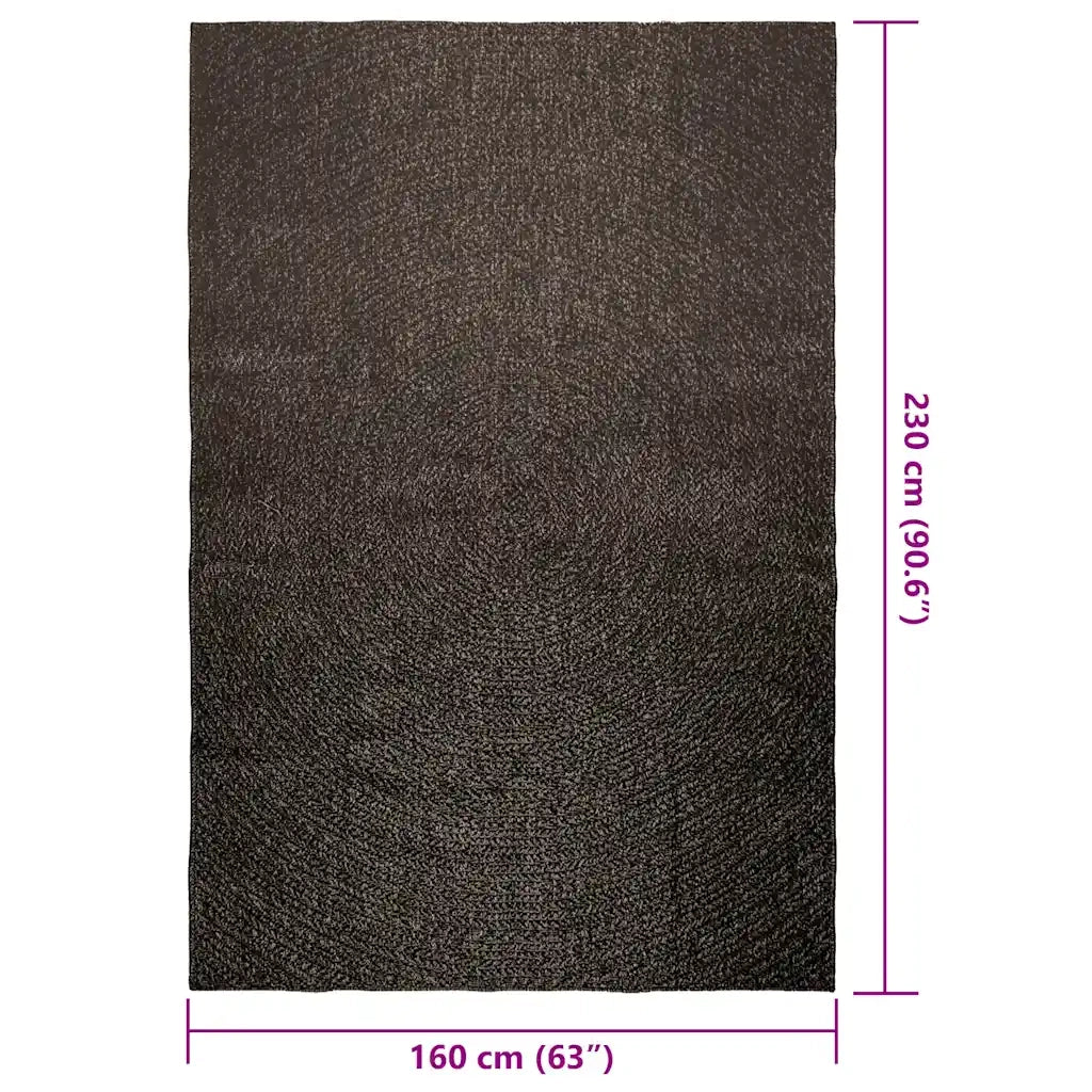 Tappeto del soggiorno | Tappeto ZIZUR Antracite 160x230 cm Aspetto Iuta Interni Esterni