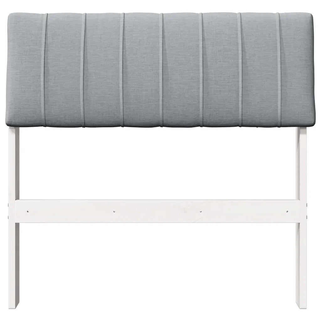 Testiera | Testata imbottita Grigio chiaro 80 cm Pino massello