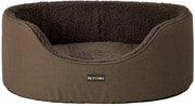 Letto per cani, cuscino per cani, con cuscino invertibile, 73 x 60 x 27 cm, marrone PGW031K01