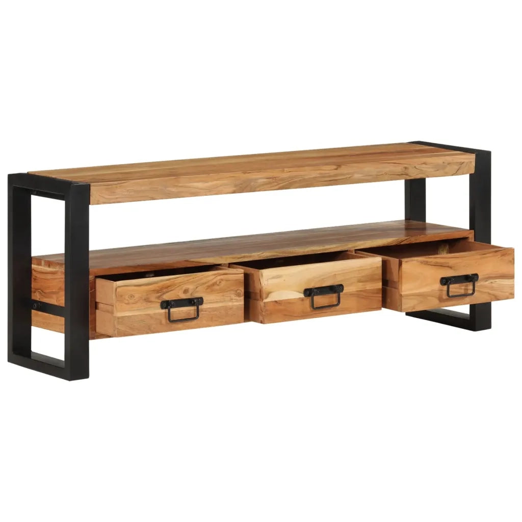 Mobile Porta TV 120x30x45 cm in Legno Massello di Acacia 351670