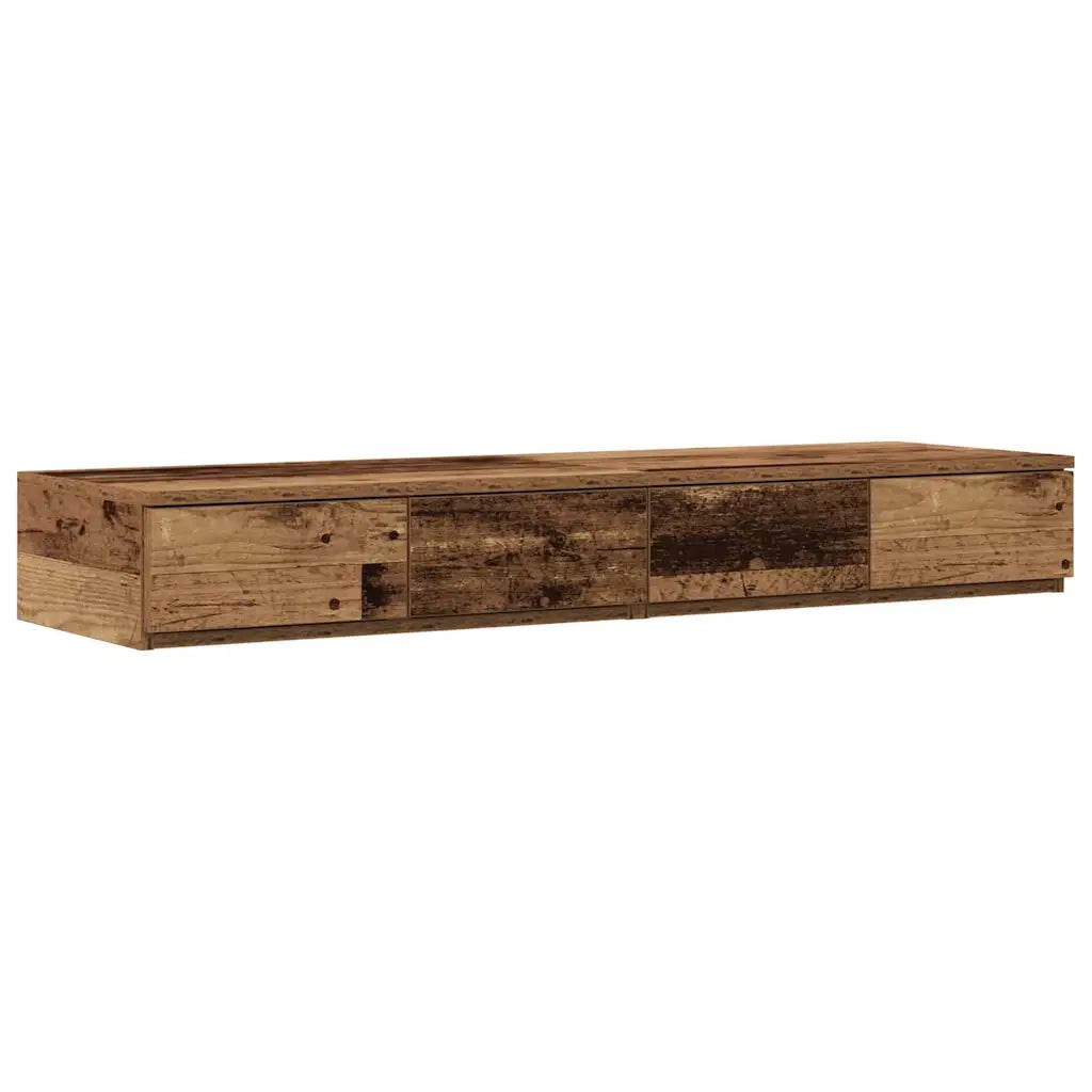 Cassetti per letto | Comodino | Armadio da Notte | Mobiletto da notte Legno vecchio 120 x 36,5 x 16,5 cm