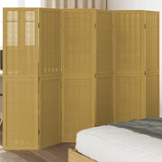 Divisorio Ambienti | Divider per stanze | Paravento 6 Pannelli Marrone Legno Massello Paulownia