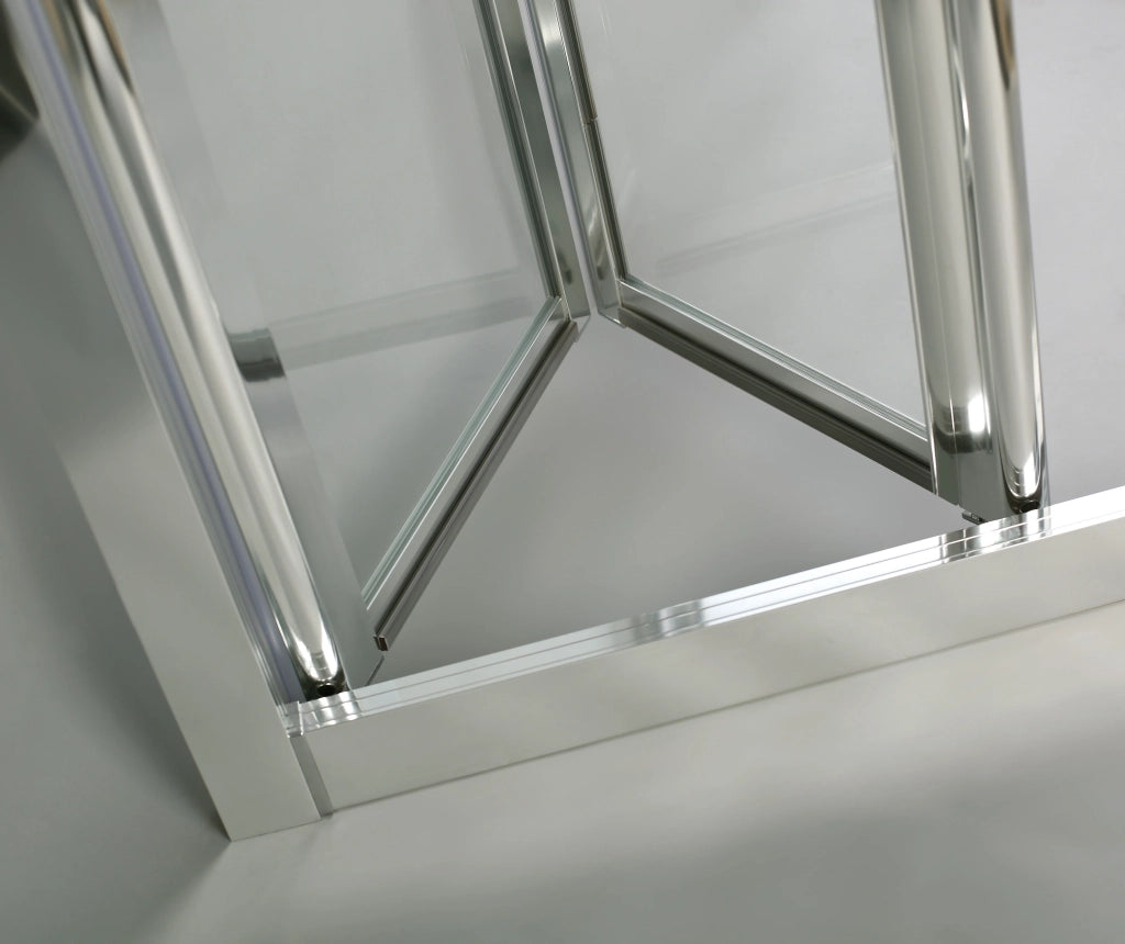 Box doccia frontale pieghevole AKORD 90 cm (86-91) cromo vetro trasparente
