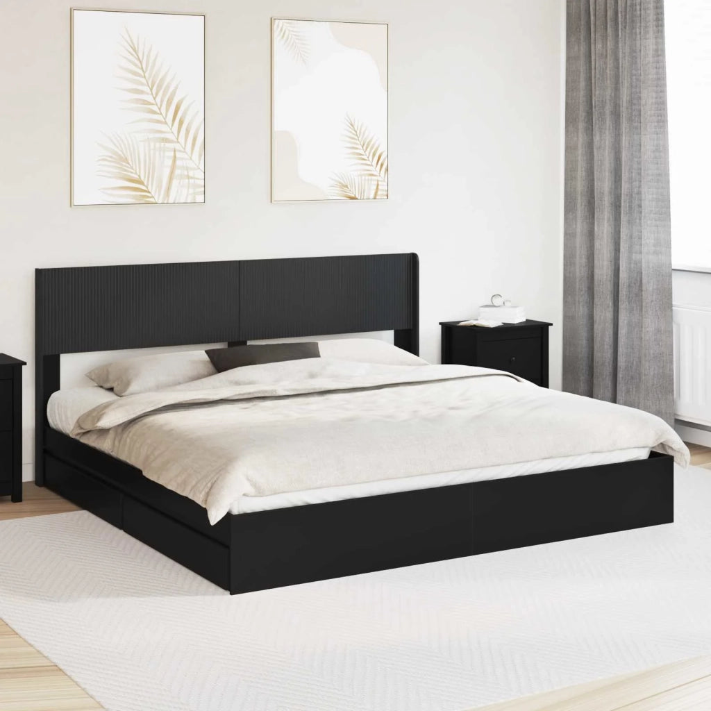 Struttura del letto con stoccaggio e testata 3 pcs