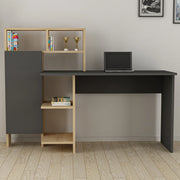 Cremella, Scrivania 6 Ripiani, 136x60x112h cm Nero Antracite