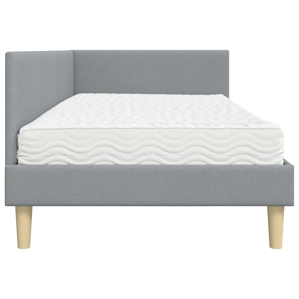 Struttura Letto Angolare con Materasso 2 pz-Giroletto con materasso Grigio chiaro 924453