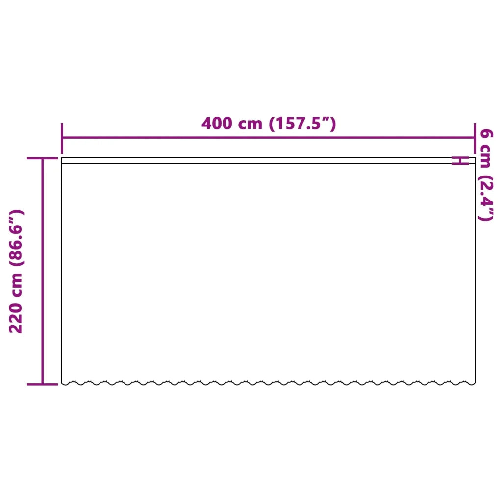 Tenda in Pizzo con tende Bianco 220 x 400 cm Poliestere 4107911