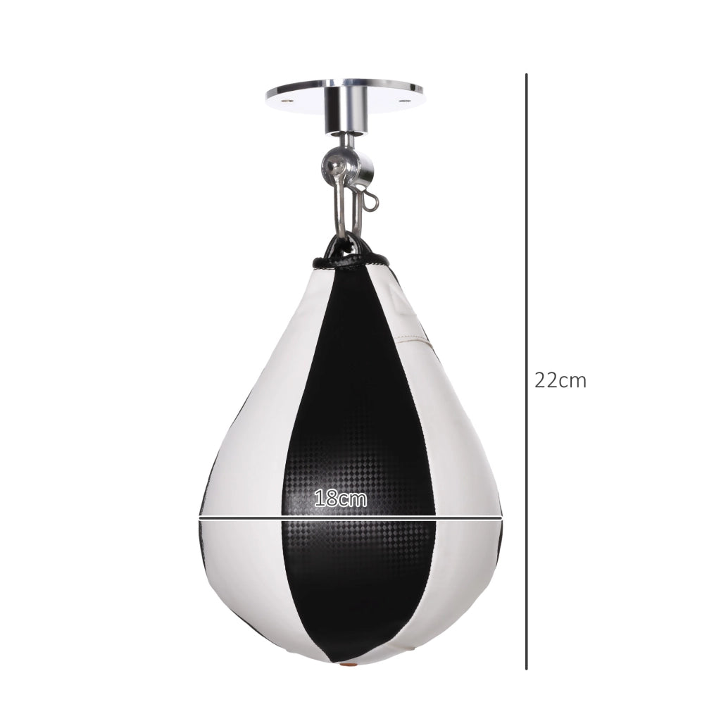 Sacco da boxe per adulti con base rotante 360¡ã ¨C zephmum ¨C nero e bianco