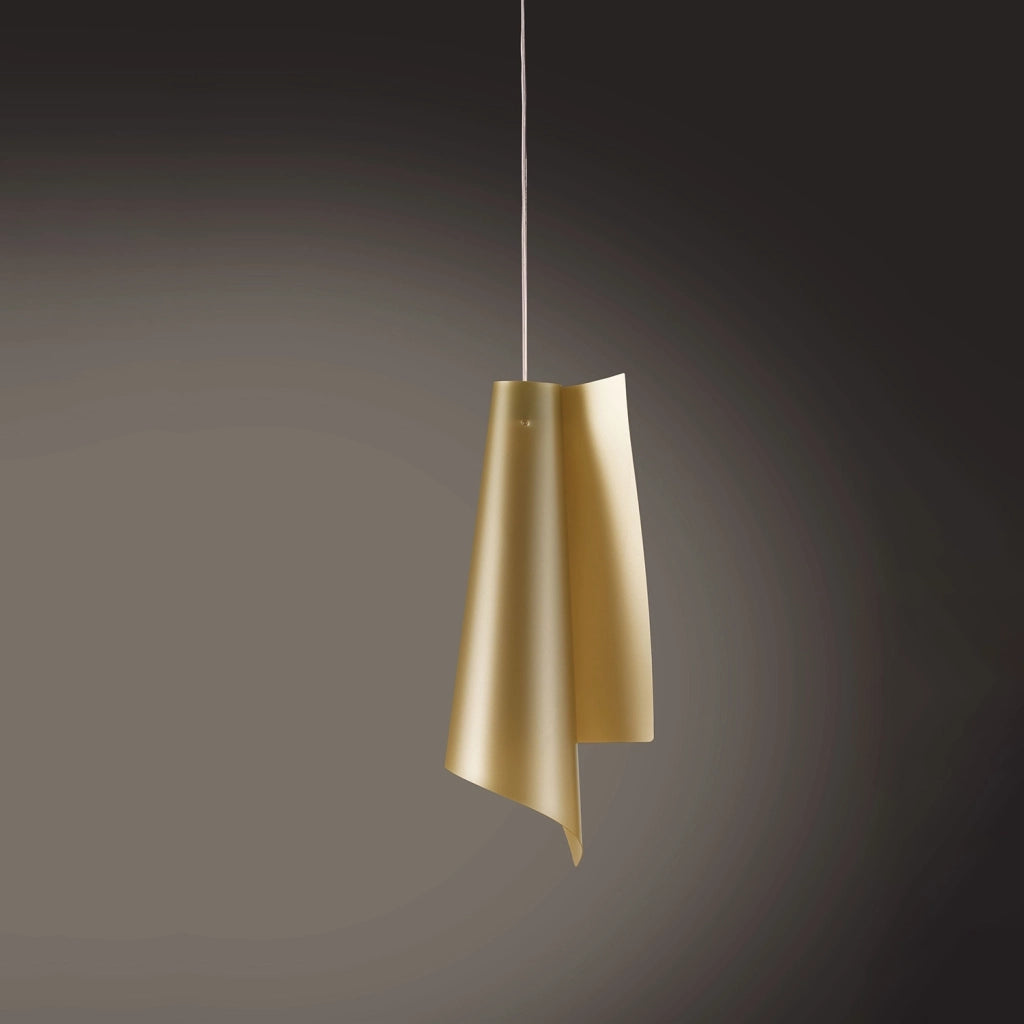 Sospensione Moderna Vela Polilux ® New Gold E Metallo Cromo 1 Luce E27