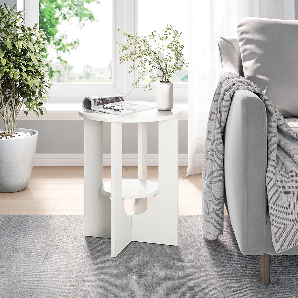 Vicco Tavolino da salotto Bianco 40 x 40 cm