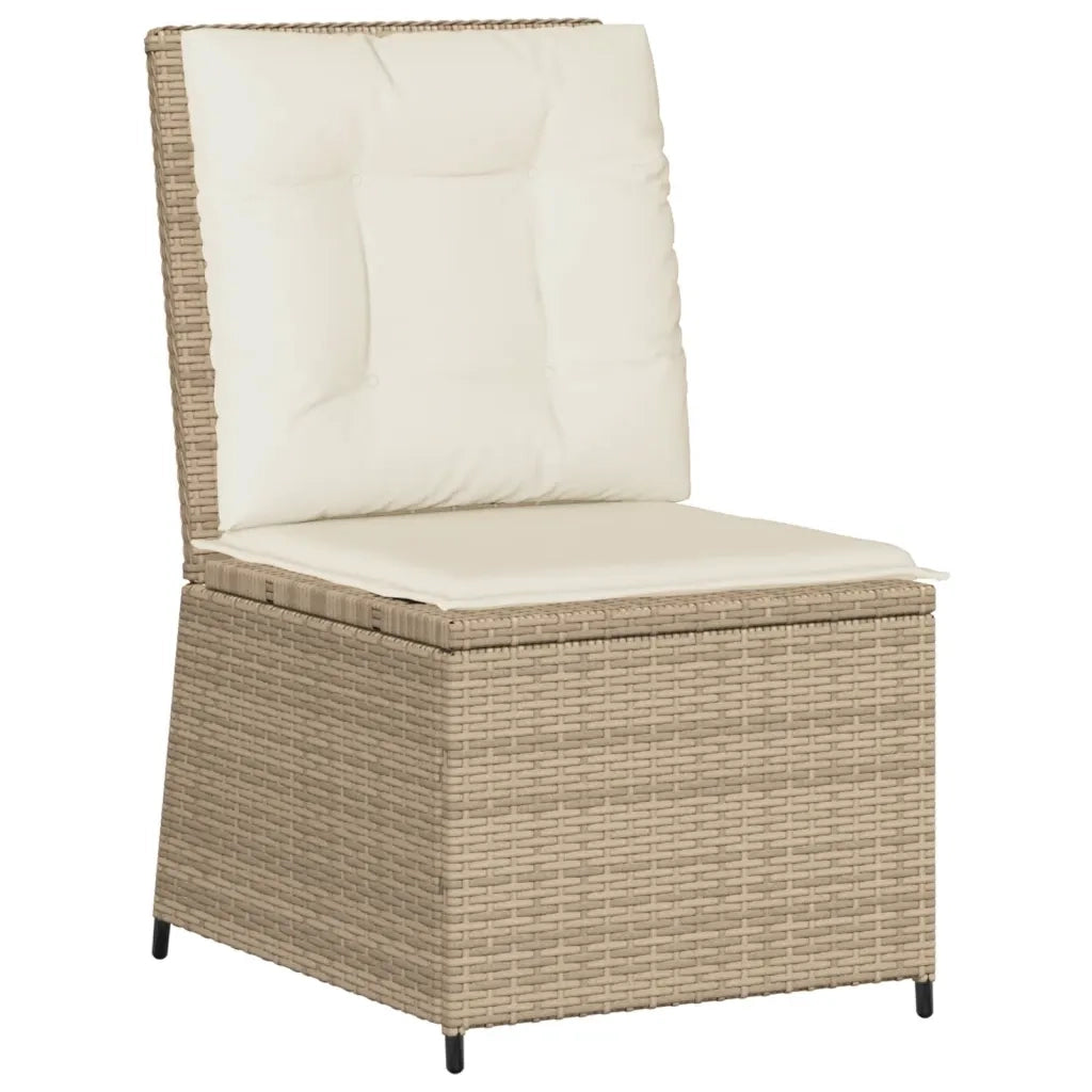 Set Divani da Giardino 5 pz con Cuscini in Polyrattan Beige 3262474