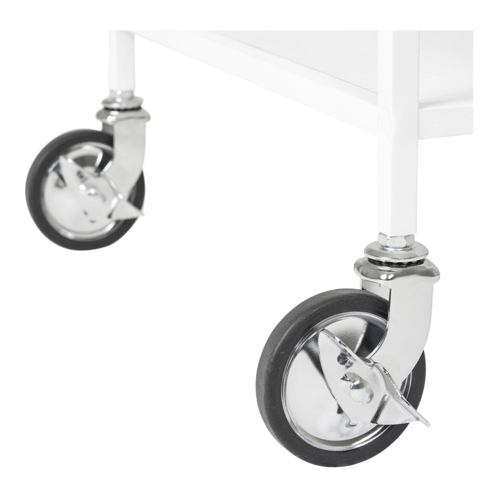 Carrello Vita, Bianco, Metallo, 68x40x79 cm