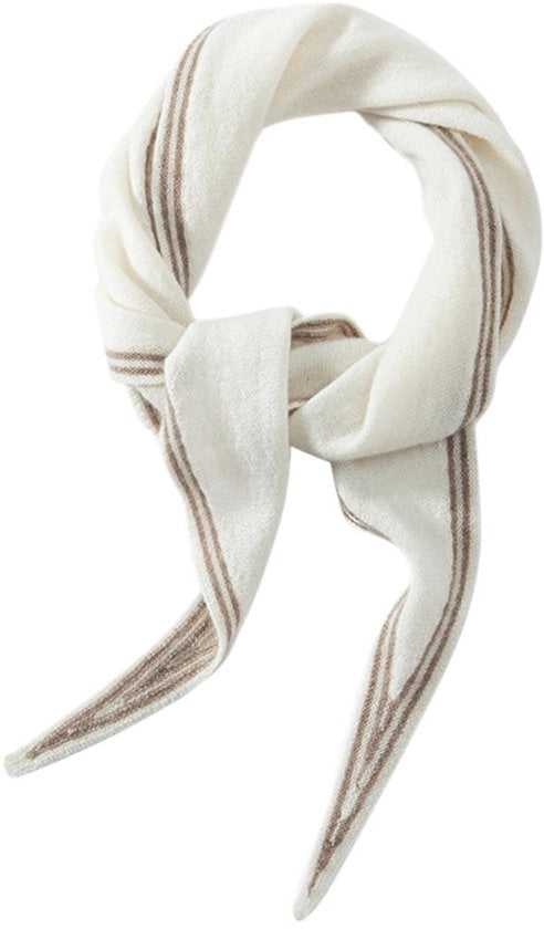 Sciarpa di lana bianca, unisex, calotta multifunzionale per autunno e inverno