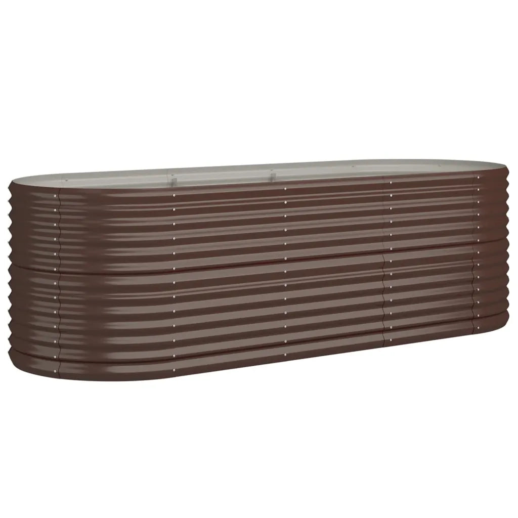 Letto Giardino Acciaio Zincato 224x80x68cm Marrone 318955