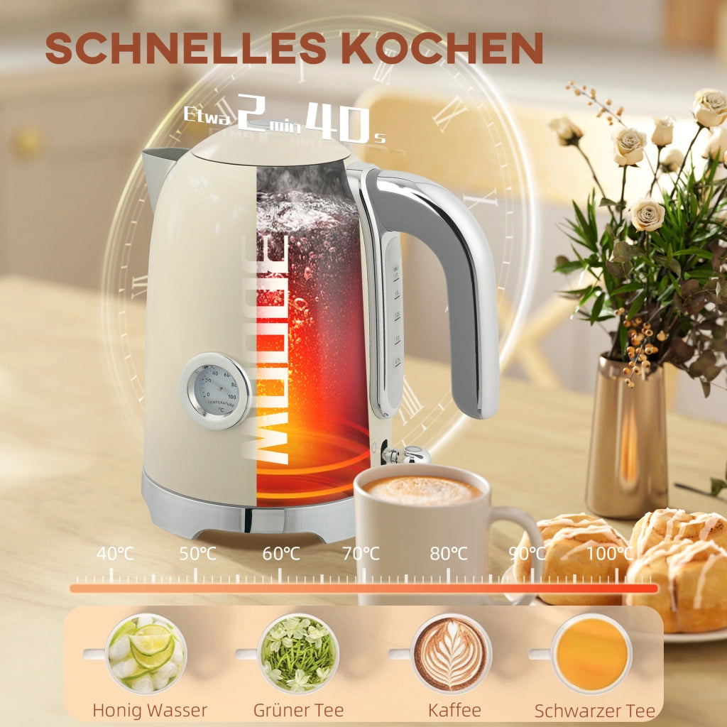 Set Bollitore e Toaster ¨C zephmum ¨C 2200W 7 livelli tostatura crema
