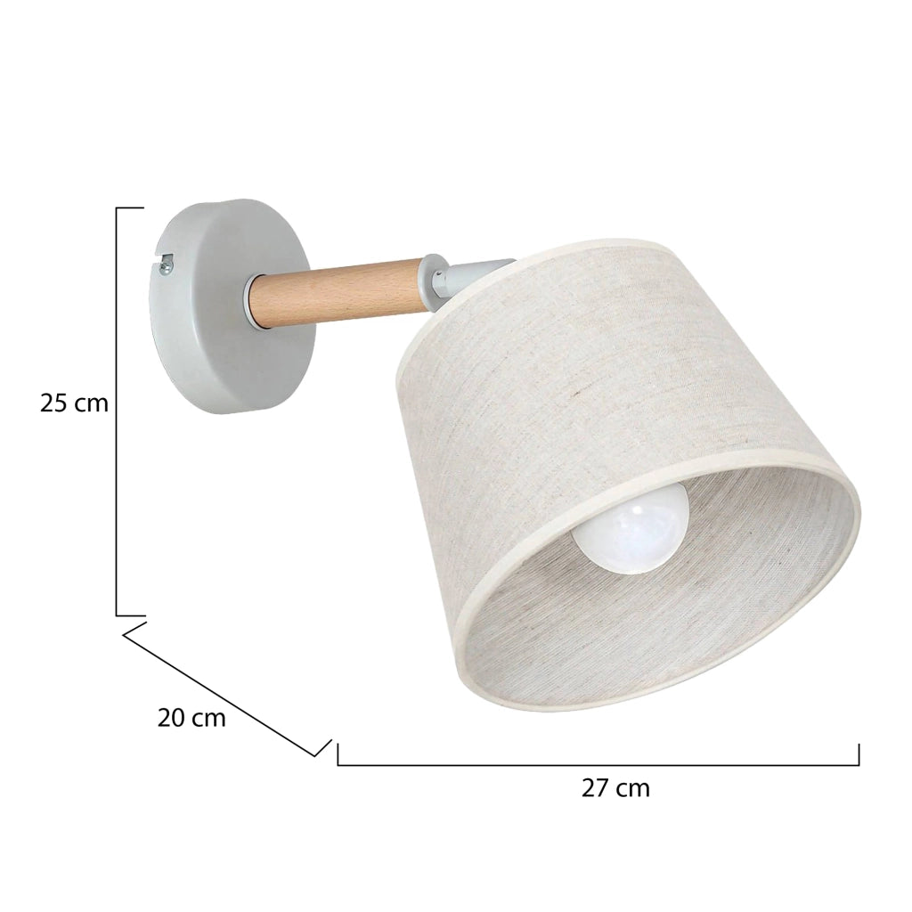 Vigone, Lampada da Parete Materiale Aplique in Metallo, Bianco