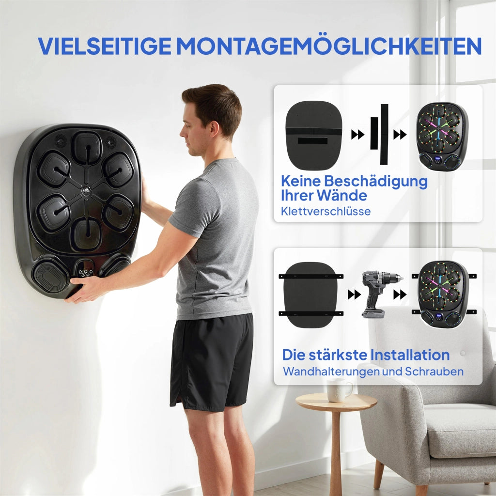 Macchina da Boxe Elettronica LED ¨C zephmum ¨C Bluetooth, Guanti, 9 Velocit¨¤