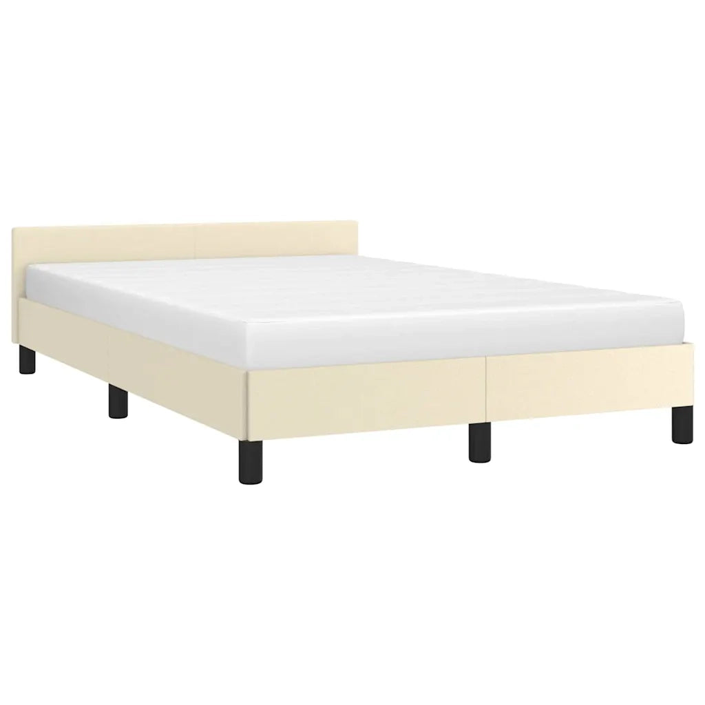 vidaXL Giroletto senza Materasso Crema 120x190 cm Similpelle