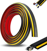 Cable Gomma Flessibile per Cavi su Parete e Pavimento - Nero Giallo - Organizza e Proteggi i Cavi in Maniera Efficiente