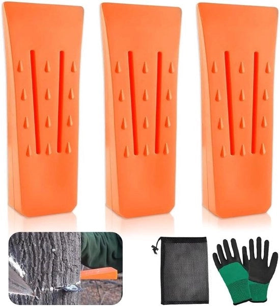 3 Wiggen in Plastica - 155 cm - Wiggen con Fissaggio - Wiggen per Albero - Motosega a Catena.