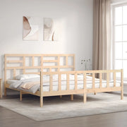 Giroletto senza Materasso-Struttura Letto 200x200 cm in Legno Massello di Pino 531599
