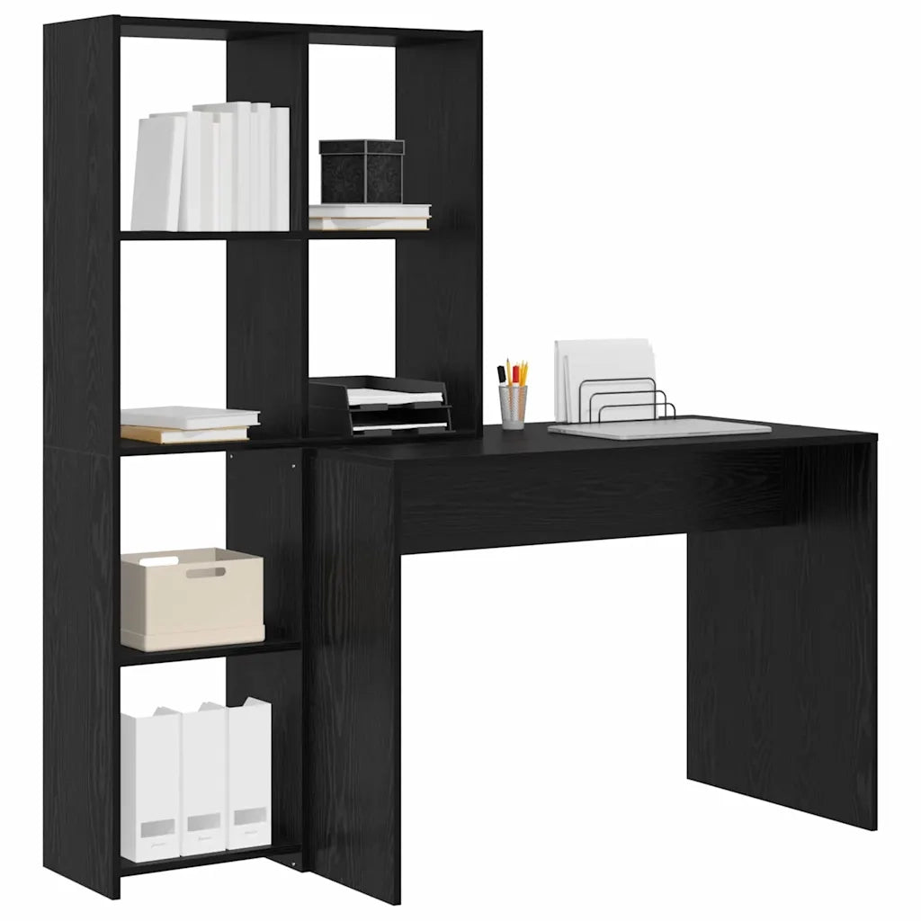 Scrivania Rovere Nero 138,5 x 55 x 143 cm Legno multistrato 3337250