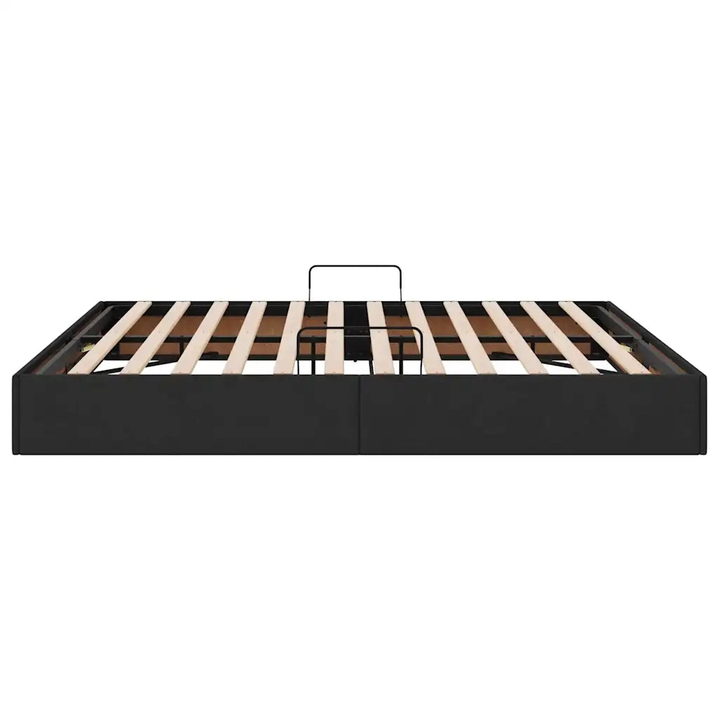 Letto con Contenitore Nero 180 x 200 cm Tessuto 3370051