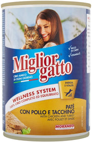 MIGLIOR GATTO PATÈ CON POLLO E TACCHINO IN CONFEZIONE DA 400 GR