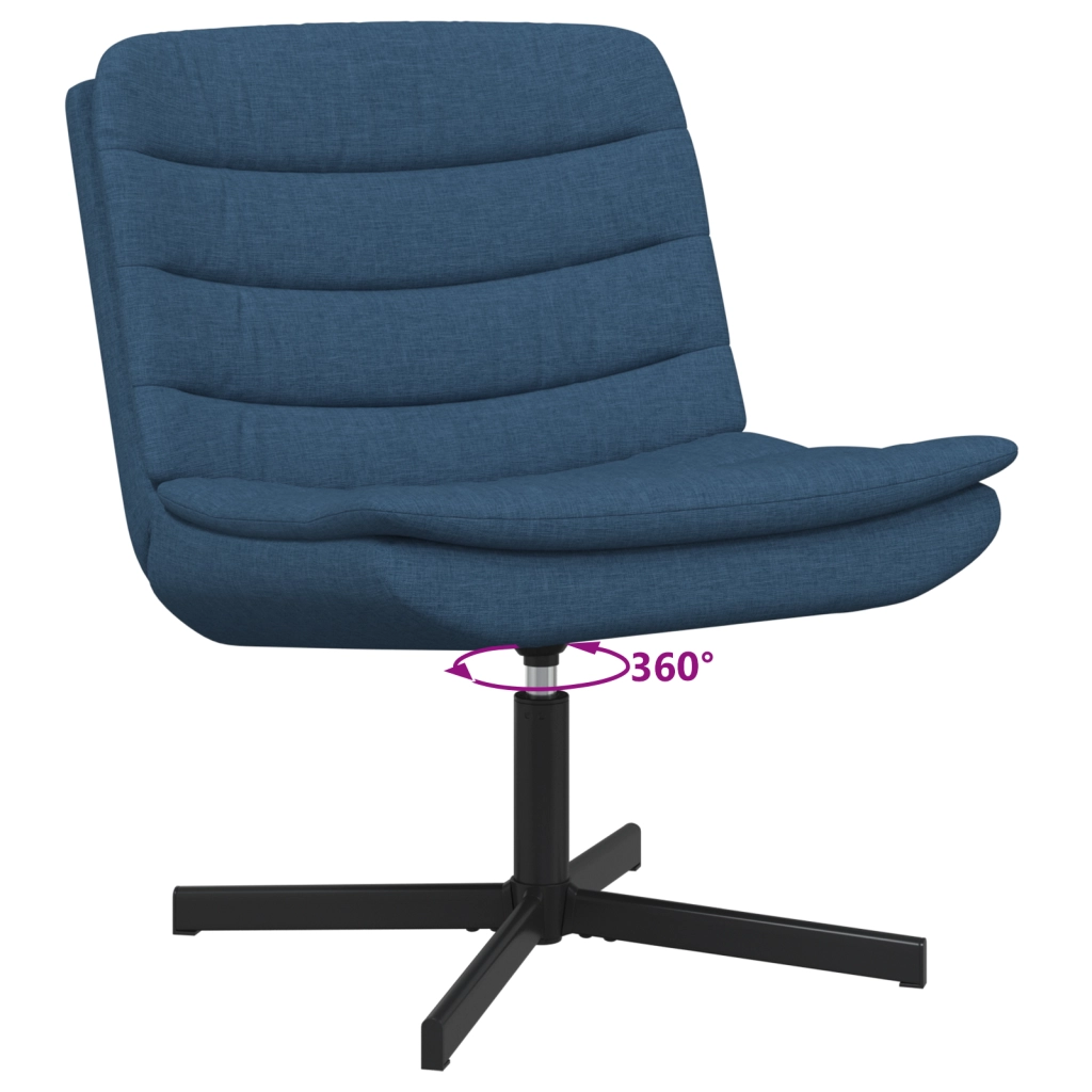Sedia Girevole Blu Tessuto e Metallo Standard Girevole