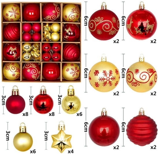44 pacchi di palloncini di Natale decorazione per casa - decorazione appesa in stile principale