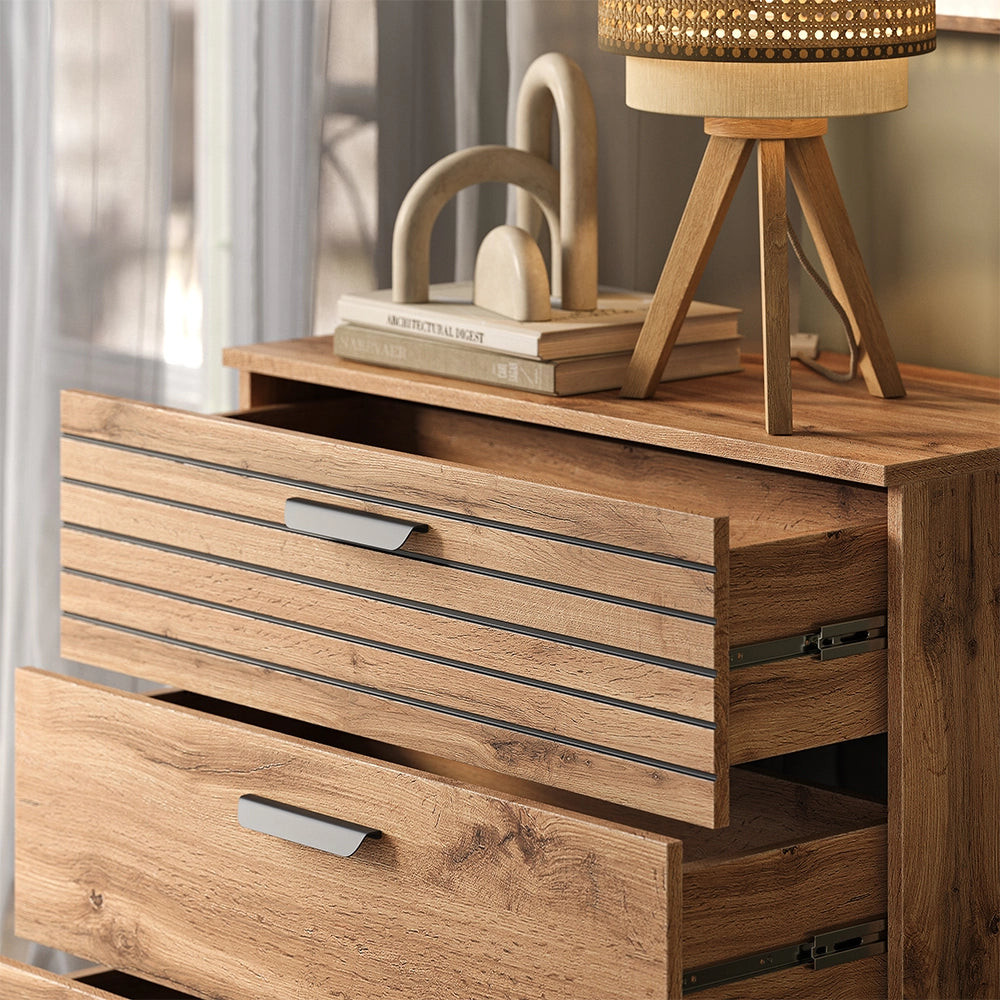 Vicco Cassettiera Quercia Wotan 80 x 82 cm con 3 cassetti