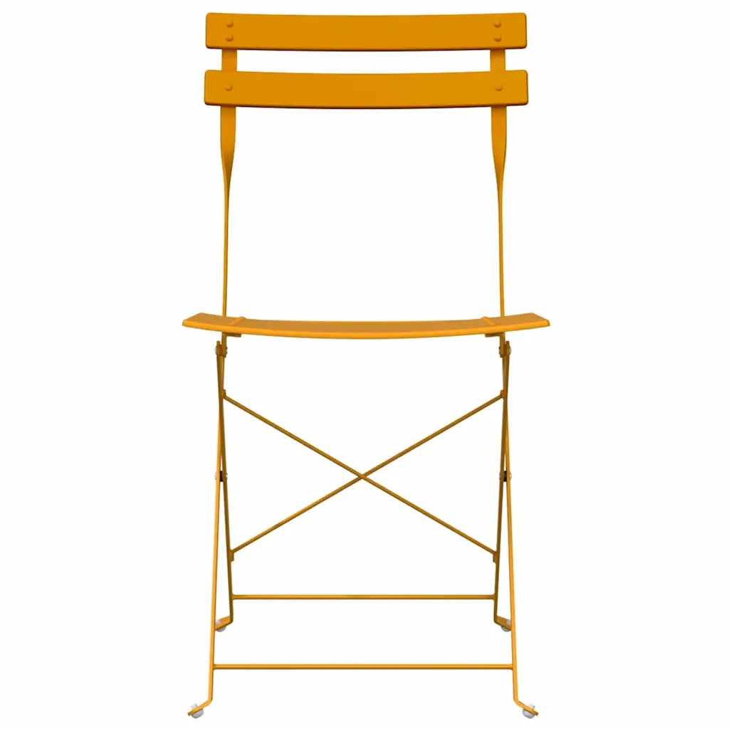 Sedia Pieghevole da Giardino 2 pz | Sedie da Esterno Senape 42 x 46 x 82cm