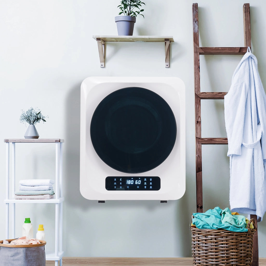 Asciugatrice Compatta a Evacuazione 3 kg 850 W con 6 Programmi; Cestello Inox e Installazione a Parete