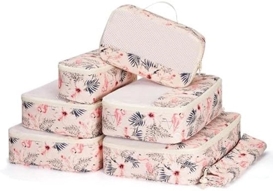 Set di organizzazione per viaggi 7 pezzi - Contenitori di archiviazione impermeabili per valigia e zaino