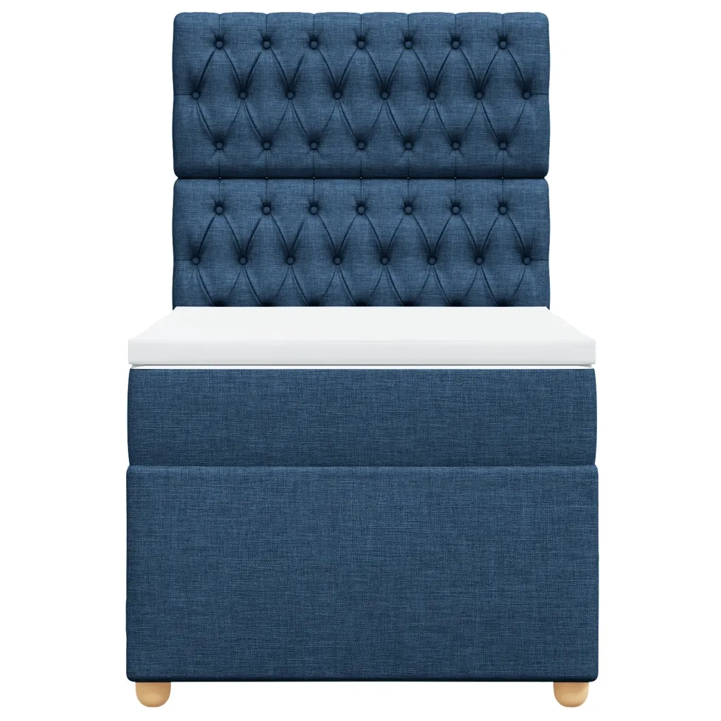 Giroletto a Molle con Materasso Blu 100x200 cm in Tessuto 3291204