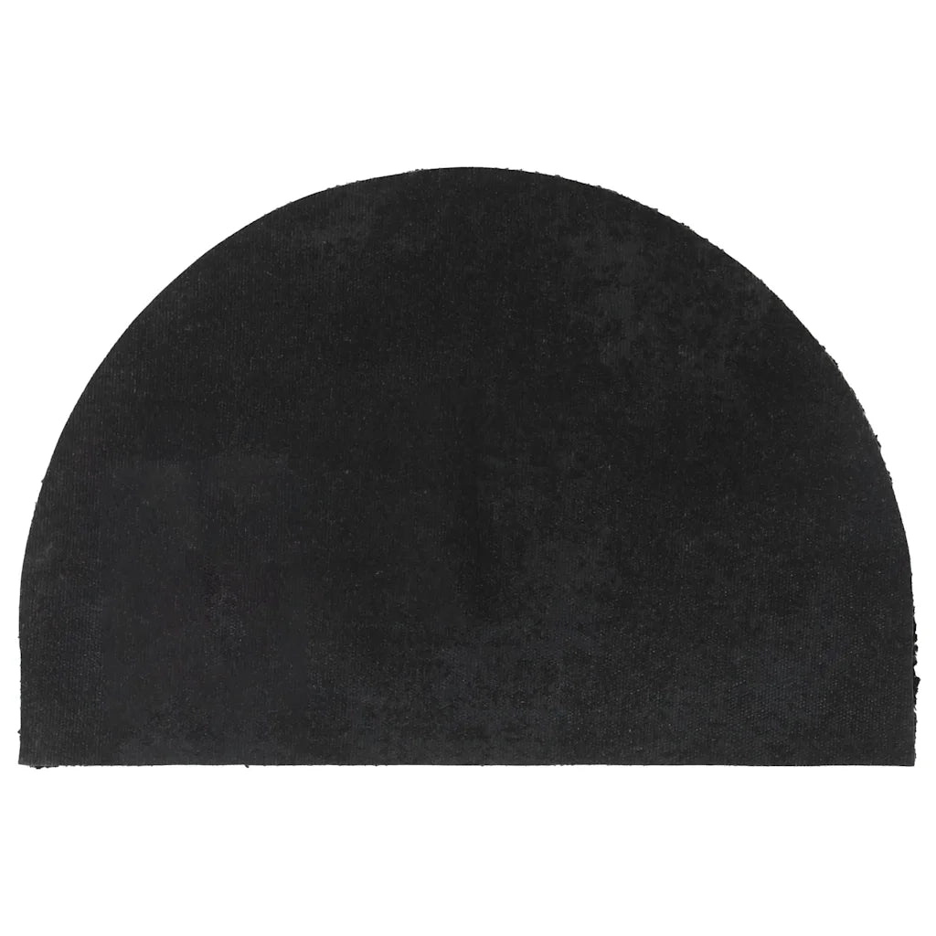 Zerbino | Tappetino Naturale Nero Mezzo Rotondo 40x60 cm Fibra di Cocco