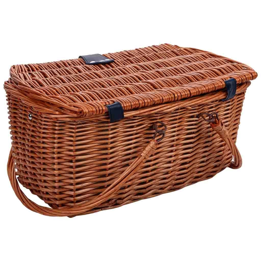 Cesto picnic 4 servizi blu navy 40x28x22h cm